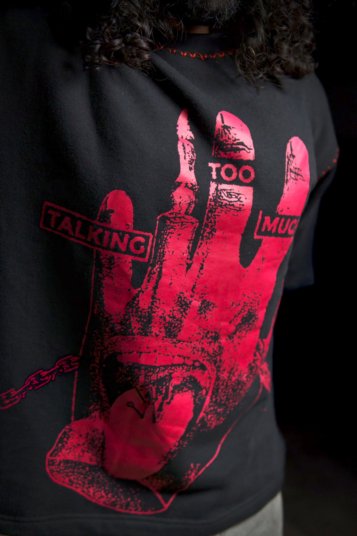 "Talking Too Much" Half sleeve tee