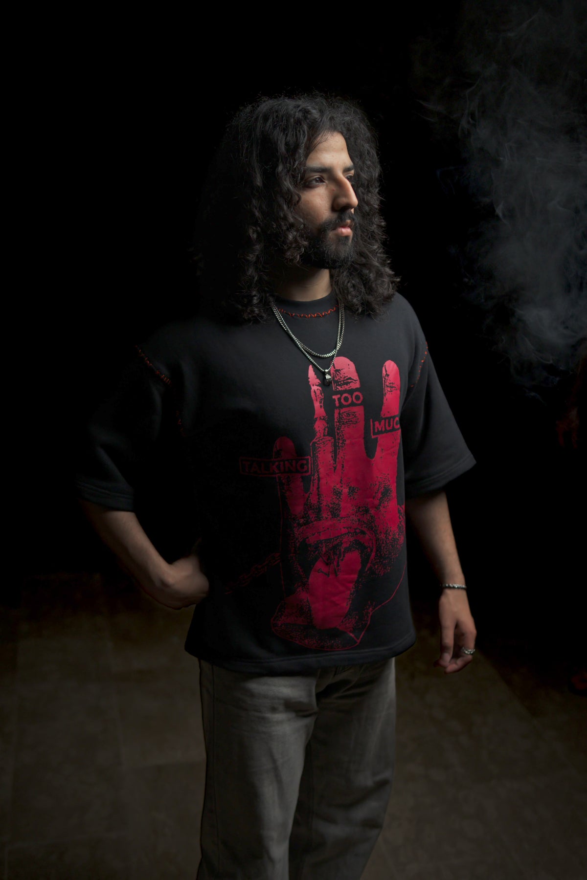 "Talking Too Much" Half sleeve tee
