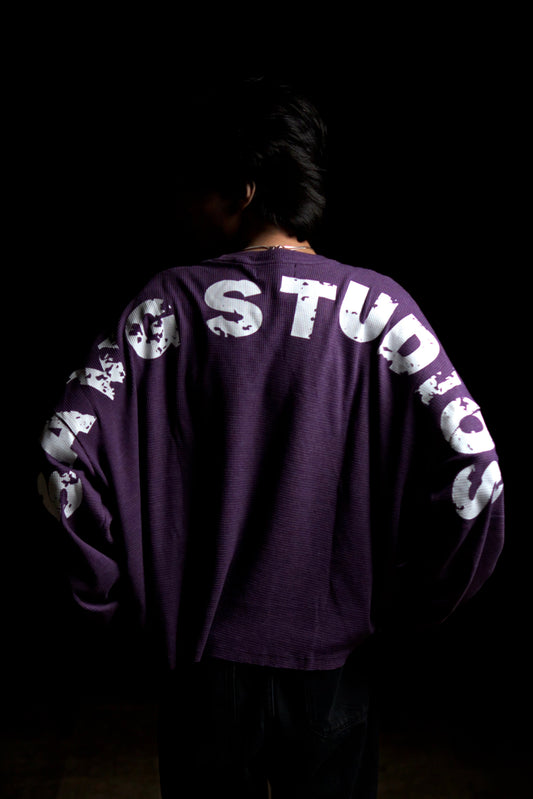 "SAVG STUDIOS" waffle long sleeve